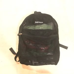 Supreme Black Mesh Backpack